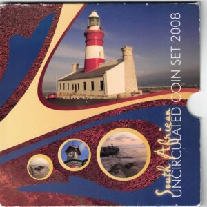 2008 South Africa Uncirculated Seven Coin Set. All of our coins have been pre-owned and are in stock. You are buying one coin set.