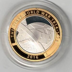 2016 Two Pounds Standard Silver Proof The Army coin, was issued by the royal mint and includes the original box and certificate.