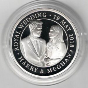 2018 Five Pounds Standard Silver Proof The Royal Wedding Coin. All coins are in stock for despatch. You are buying one coin.
