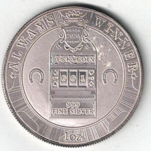 2020 Silver Niue One Ounce Always Winner Coin, An arcade machine is on the reverse. This coin contains one ounce of 999 fine silver.
