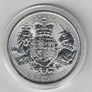 2020 Silver Royal Arms One Ounce Coin. The coin contains one ounce of 999 fine silver. All of our silver coins are in stock.