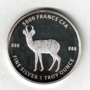 2021 Chad Silver One Ounce Antelope Coin. The coin contains one ounce of 999 fine silver . All of our silver coins are in stock.