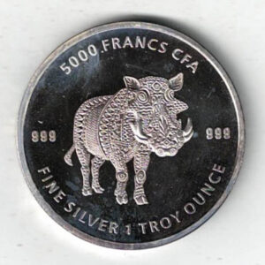 2021 Chad Silver One Ounce Warthog. The coin contains one ounce of 999 fine silver . All of our silver coins are in stock.