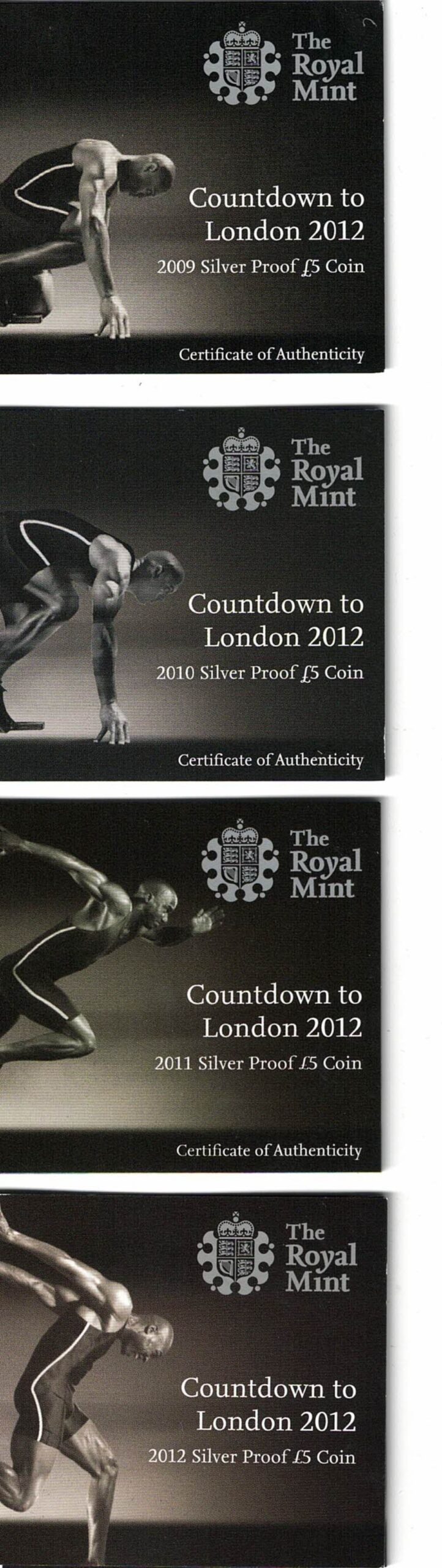 Boxed Countdown To London 2012 Silver Proof Five Pound Coin Set - Image 3