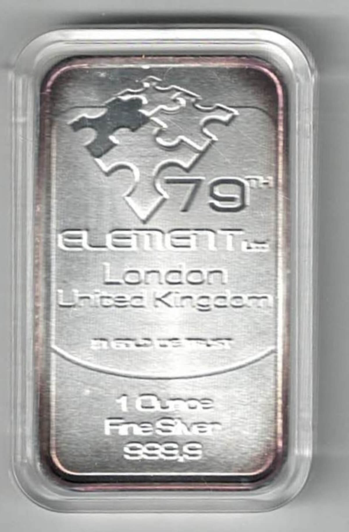 Element London One Ounce Silver Bar. All of our silver bars have been pre-owned and are in stock. This bar contains one ounce of 999 fine Silver