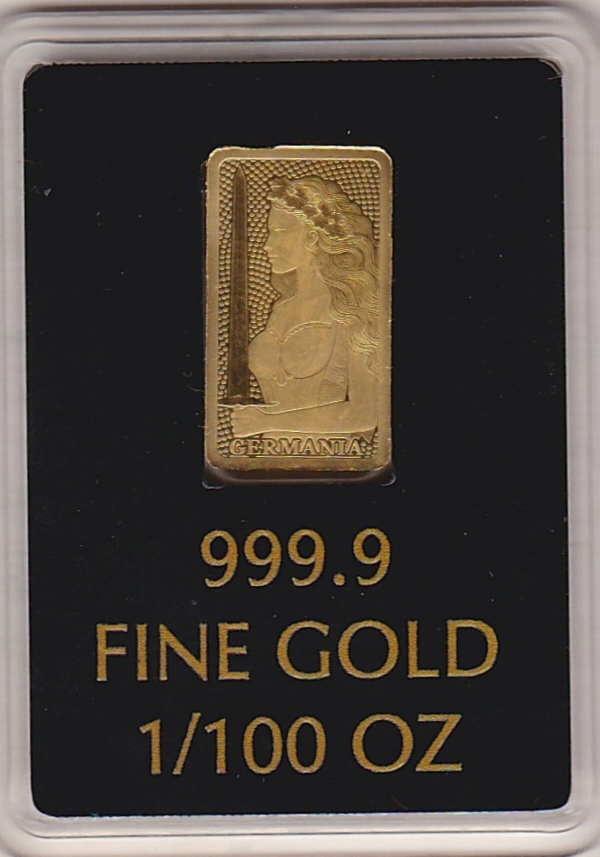 Germania Mint One Hundredth Ounce Gold Bar - Image 2