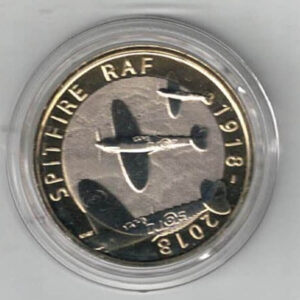 Loose 2018 Raf Centenary Spitfire Two Pound Coin featuring Elizabeth II on the obverse. All coins are in stock for despatch.