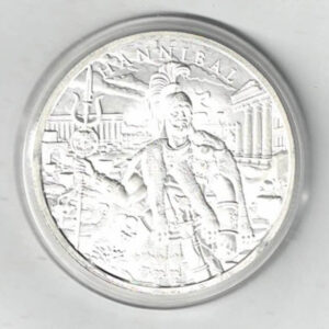 Silver One Ounce Round Legendary Warriors-Hannibal All of our silver coins/rounds have been pre-owned and are in stock for dispatch.