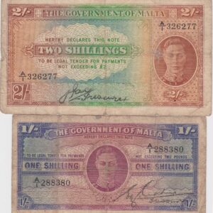 P16 & P17a Malta Banknotes