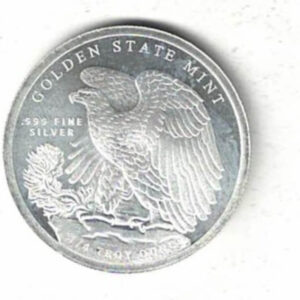 USA Golden State Mint Quarter Ounce Silver Round. This round contains a quarter of an ounce of .999 fine silver. All coins/rounds are in stock.