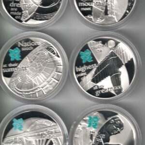 2009 Five Pounds Silver A Celebration of Britain The Mind Collection, featuring Queen Elizabeth II on the Obverse. All coins are in stock.