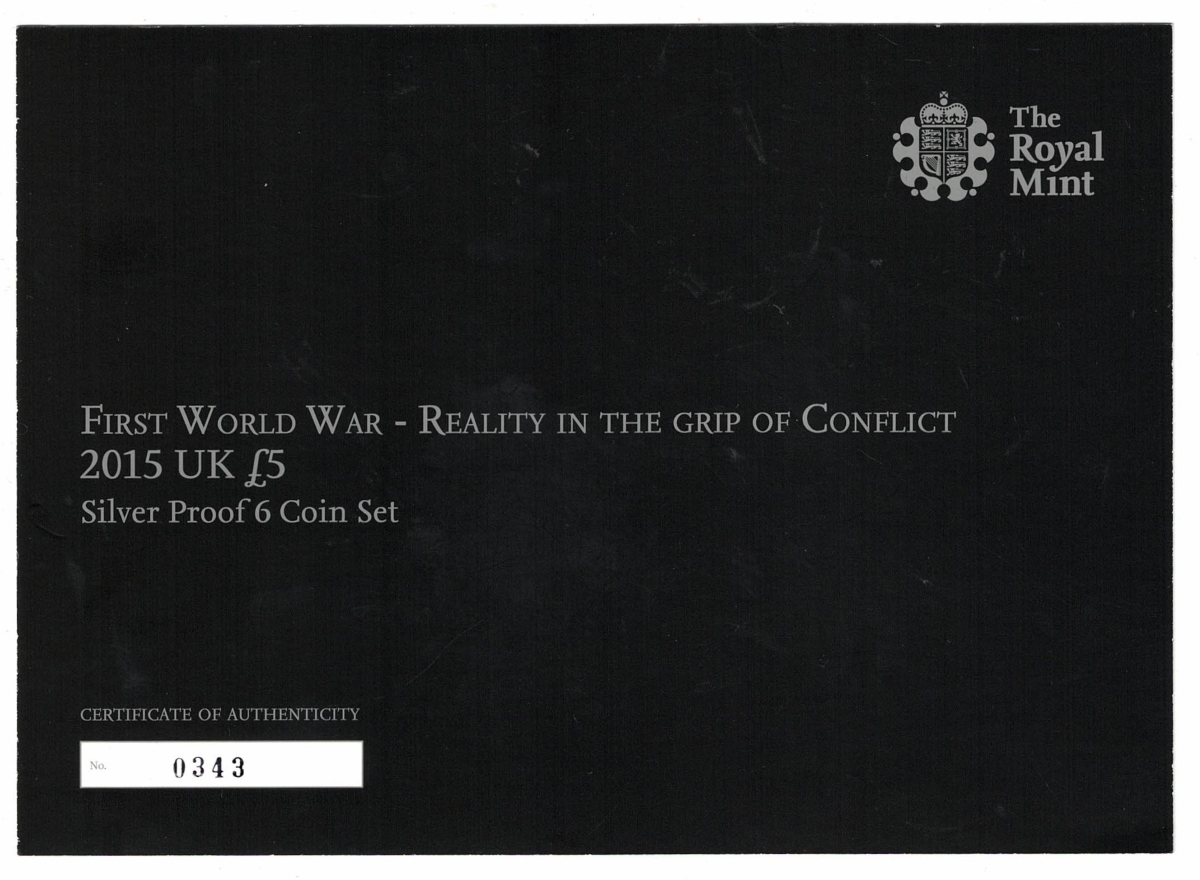 2015 Five Pounds Silver 100th Anniversary of First World War Set - Image 6