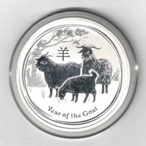 2015 Silver Australia Half Ounce Year Of The Goat. This coin contains half an ounce of fine silver. All of our silver coins are in stock.