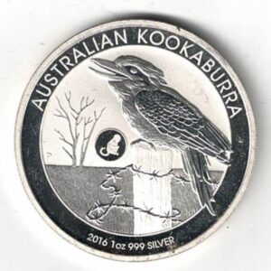 2016 Silver One Ounce Australian Kookaburra. Queen Elizabeth II is on the obverse, All coins are in stock ready for dispatch.
