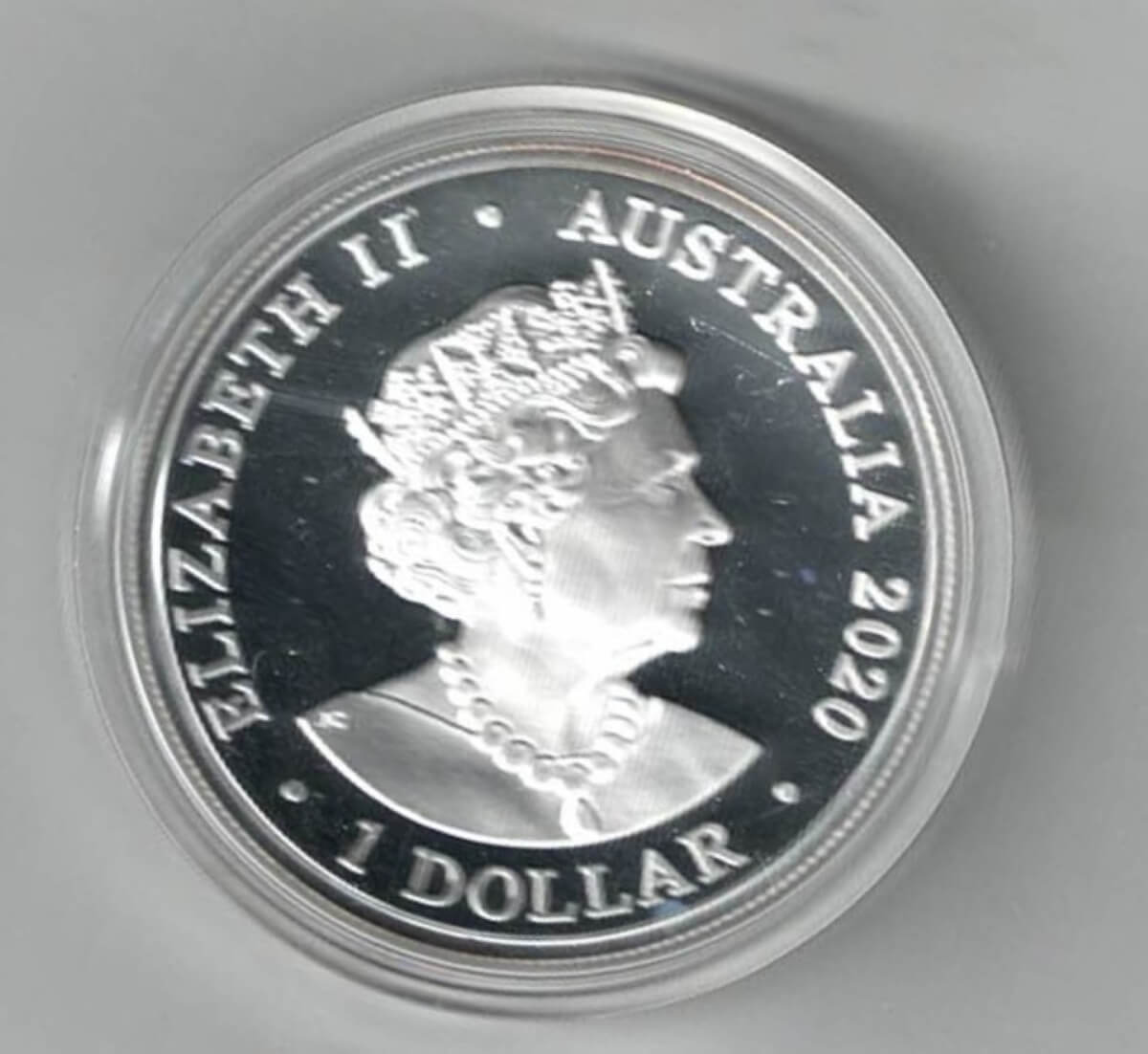 2020 Silver One Ounce Australia Spinner Dolphin Coin - Image 2