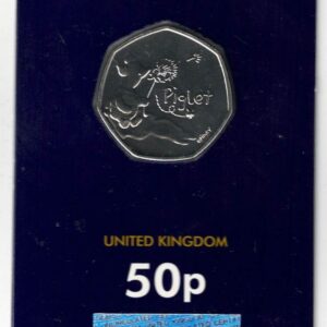 2020 Fifty Pence Change Checker Piglet. Cupro nickel coin featuring Queen Elizabeth II on the Obverse. All coins in stock.