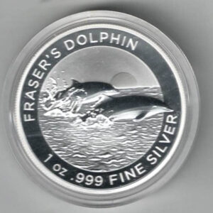 2021 Silver One Ounce Australia Fraser's Dolphin Coin. Queen Elizabeth II is on the obverse, All coins are in stock ready for dispatch.