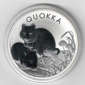 2022 Silver Australia One Ounce Quokka Coin. Elizabeth II is on the obverse, a Quokka is on the reverse. All coins are in stock for dispatch.