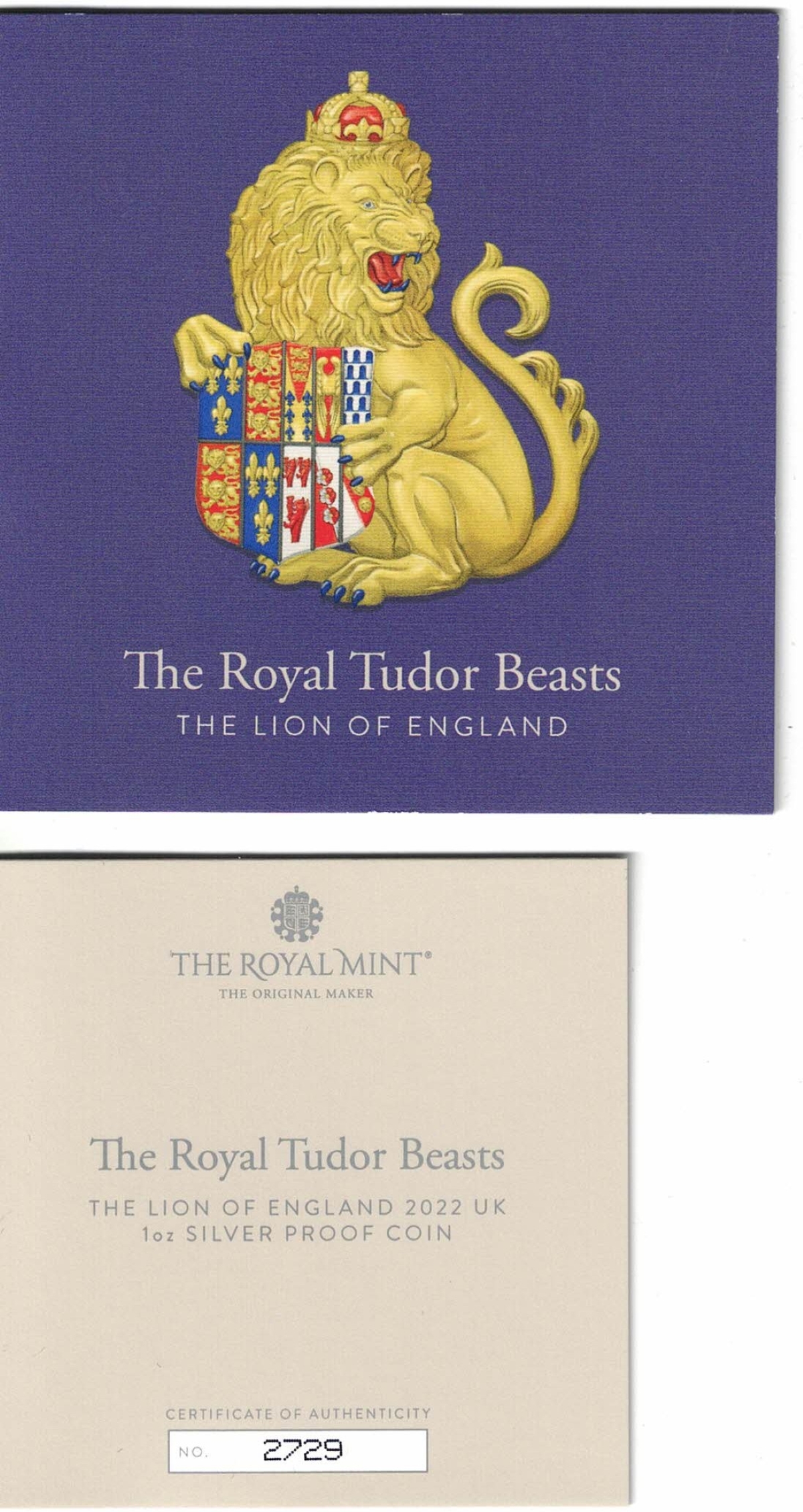 2022 Silver Proof One Ounce The Lion Of England - Image 3