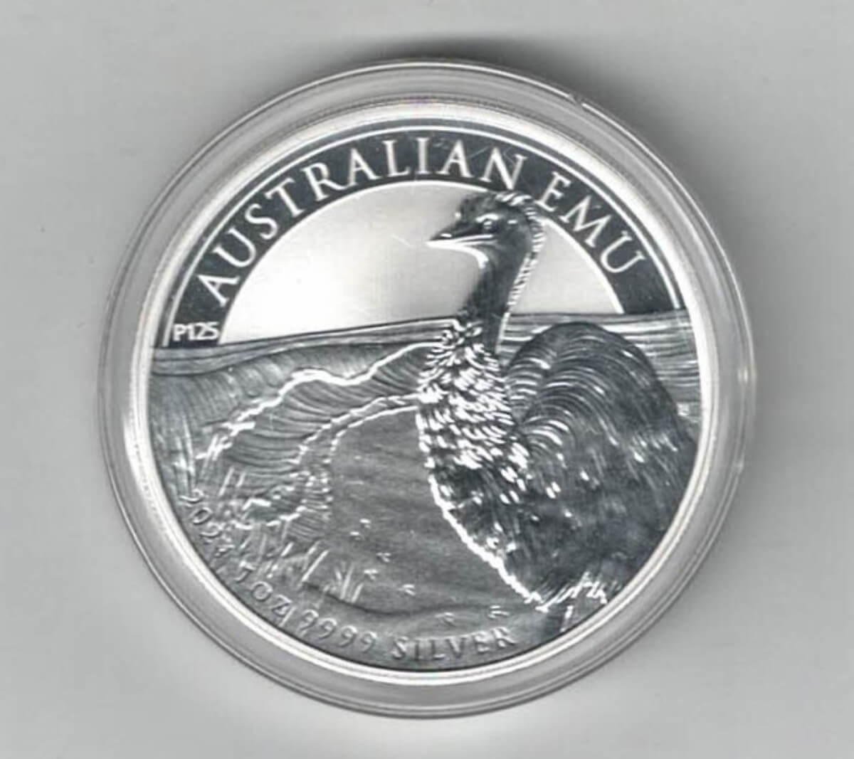 2024 Silver Australia One Ounce Emu Coin. Charles III is on the obverse, an emu is on the reverse. All coins are in stock for dispatch.