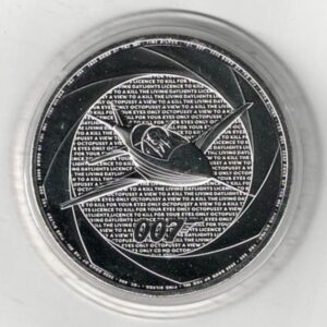 2025 Bond Films of the 1980s Octopussy Silver One Ounce Coin. The coin contains one ounce of 999 fine silver. All of our silver coins have been pre-owned.