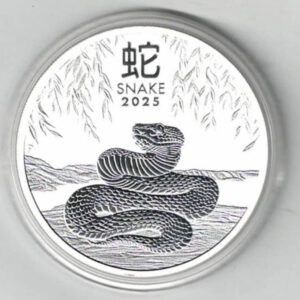 2025 Silver Australia One Ounce Year Of The Snake Coin. King Charles III is on the obverse, All coins are in stock for dispatch.