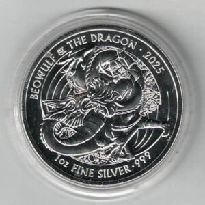 2025 Silver One Ounce Beowulf And The Dragon Coin. The coin contains one ounce of 999 fine silver. All of our silver coins are in stock.
