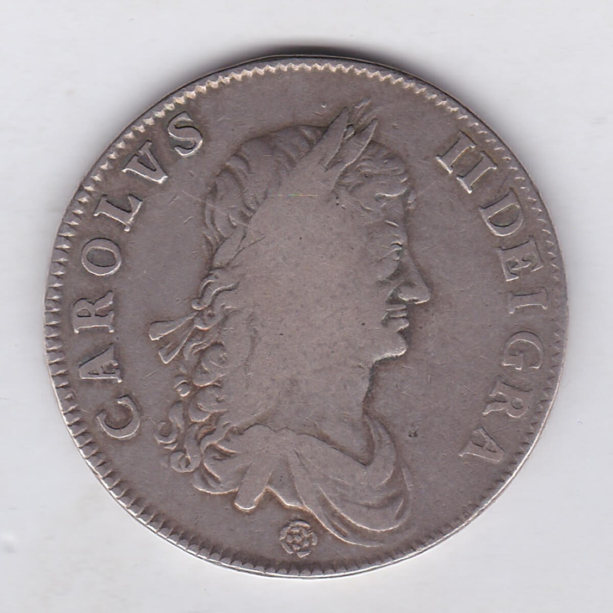 1662 Rose Silver Crown - Charles II - Image 2