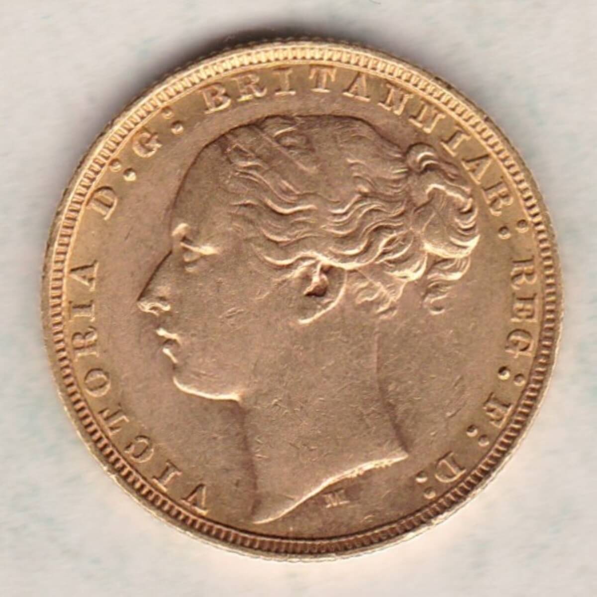 1879 M Gold Sovereign Coin - Victoria Young Head - Image 2