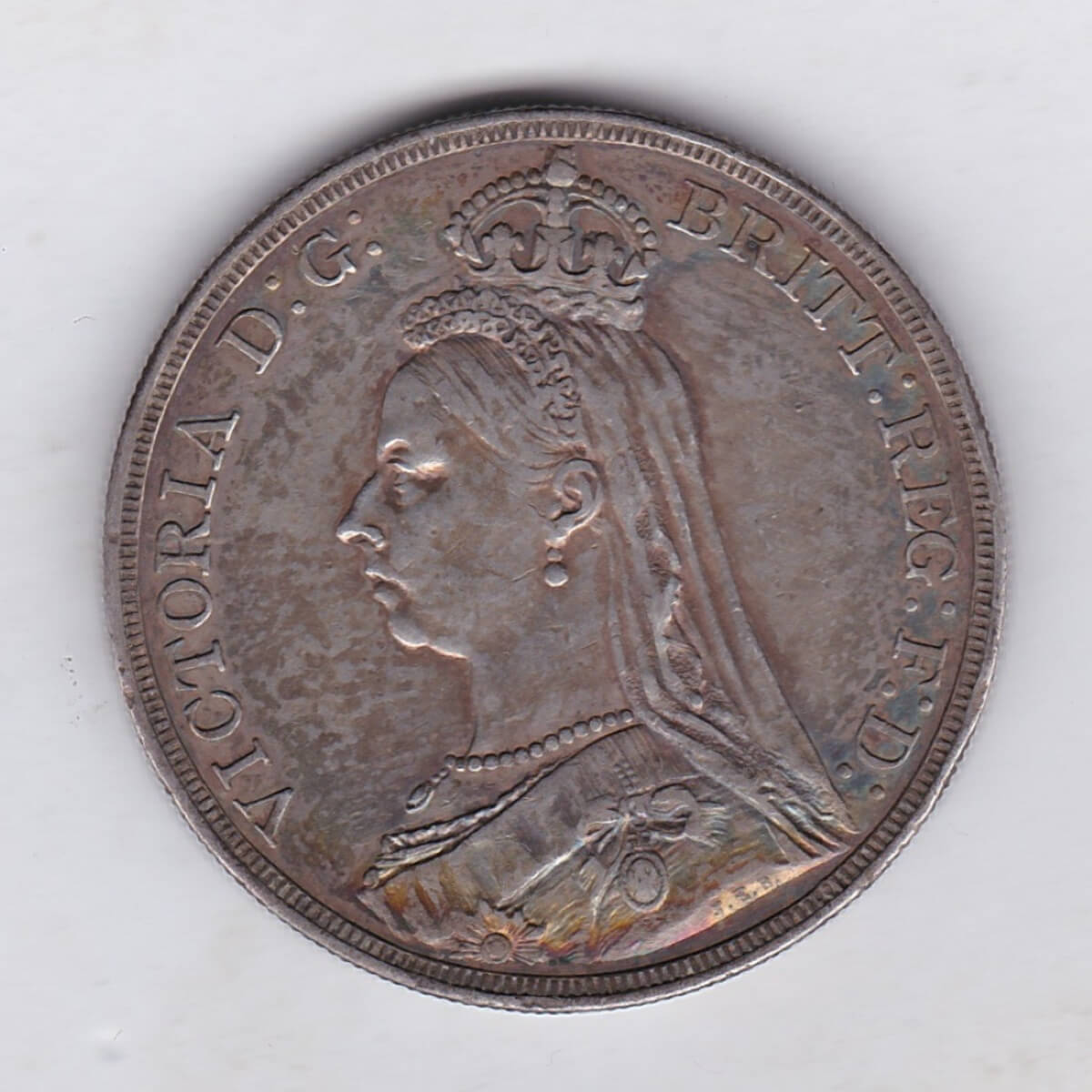 1887 Silver Crown - Victoria Jubilee Head - Image 2