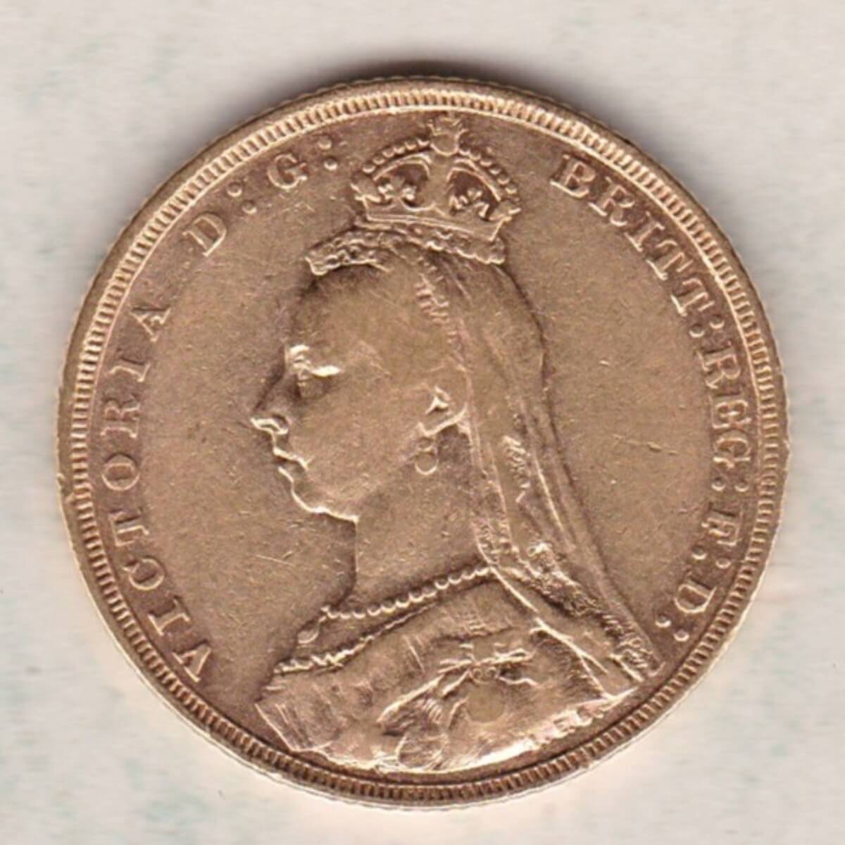 1891 S Gold Sovereign Coin - Victoria Jubilee Head - Image 2