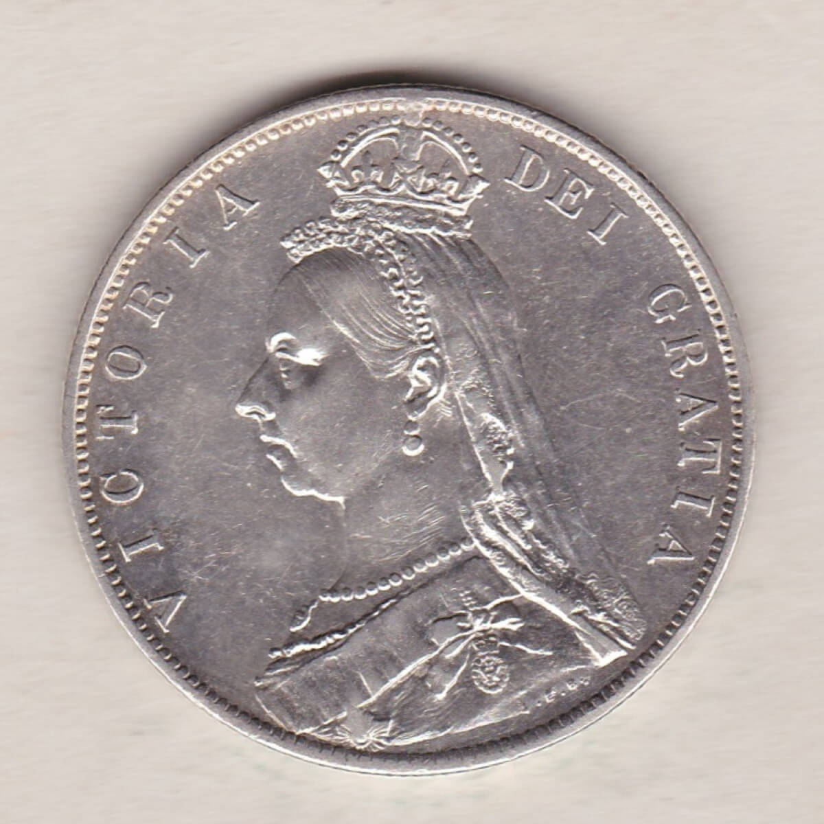 1892 Silver Halfcrown - Victoria Jubilee Head - Image 2