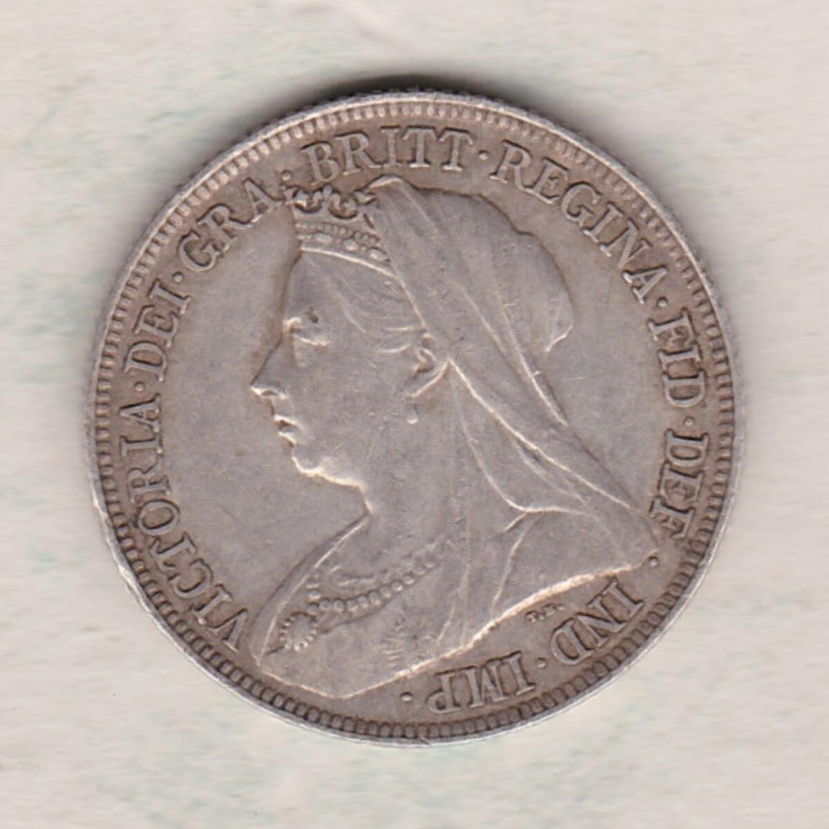 1895 Silver Shilling Coin – Victoria Old Head - Image 2