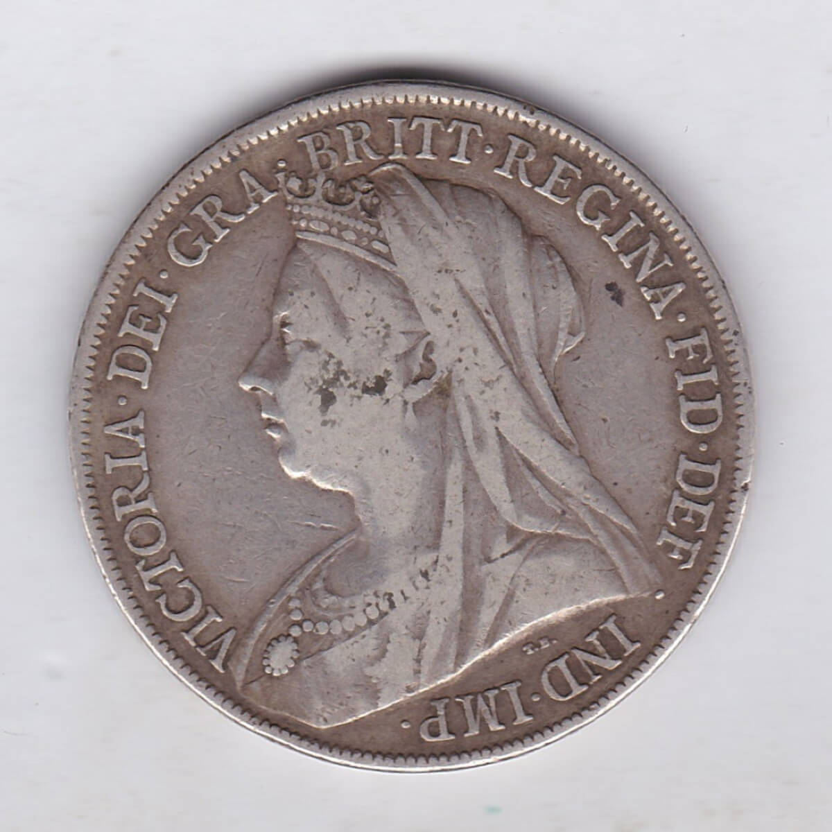 1899 LXIII Silver Crown - Victoria Old Head - Image 2