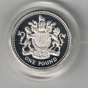 1983 One Pound Piedfort Silver Proof Royal Arms. This double thickness coin includes the original box and certificate. Ready for dispatch.1983 One Pound Piedfort Silver Proof Royal Arms. This double thickness coin includes the original box and certificate. Ready for dispatch.