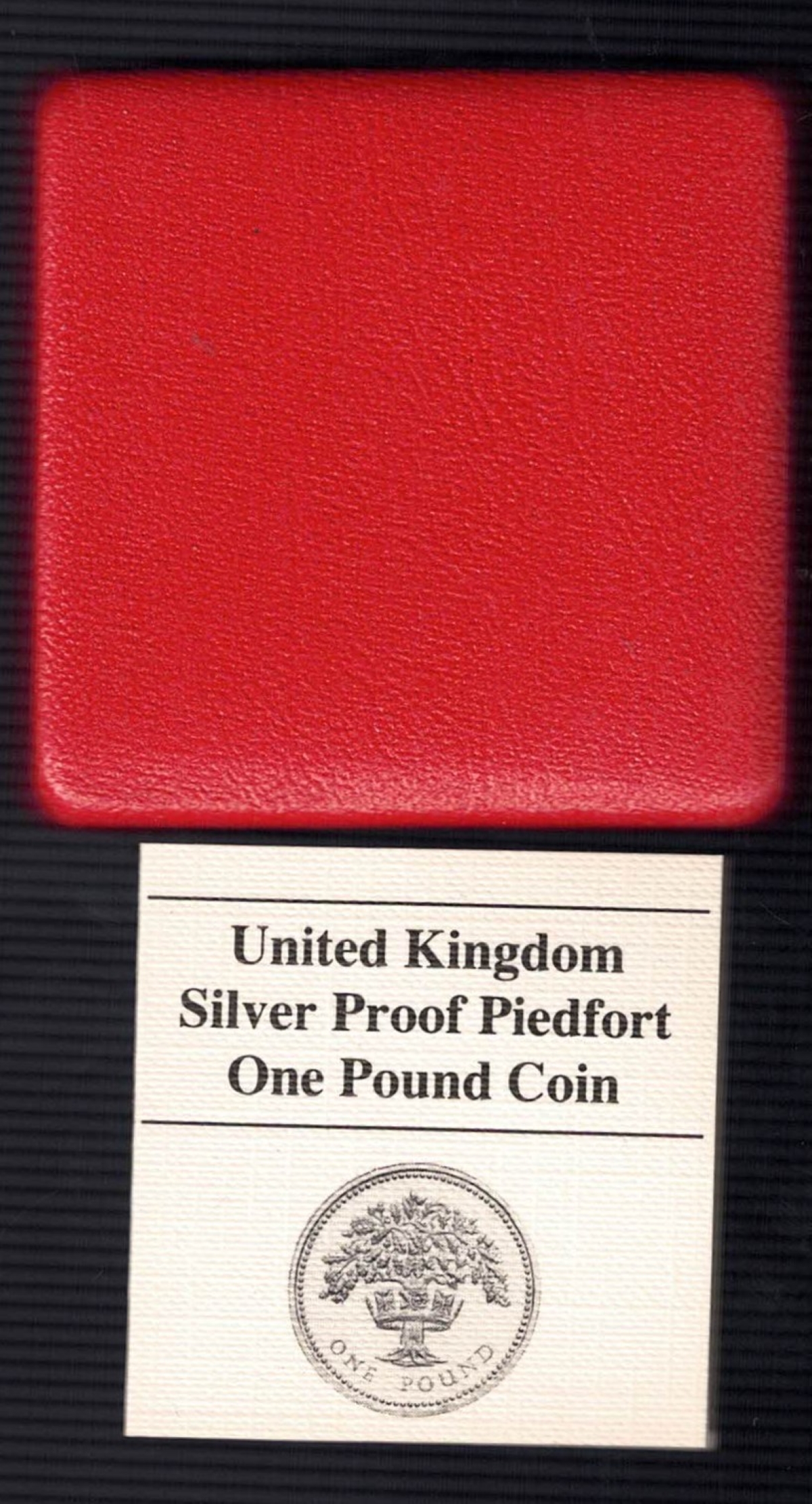 1987 One Pound Piedfort Silver Proof English Oak - Image 4