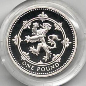 1994 One Pound Silver Proof coin. Scottish Lion on reverse, Elizabeth II on obverse. All coins in stock and ready to despatch.