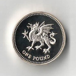 2000 One Pound Piedfort Silver Proof Welsh Dragon. This double thickness coin includes the original box and certificate. Ready for dispatch.