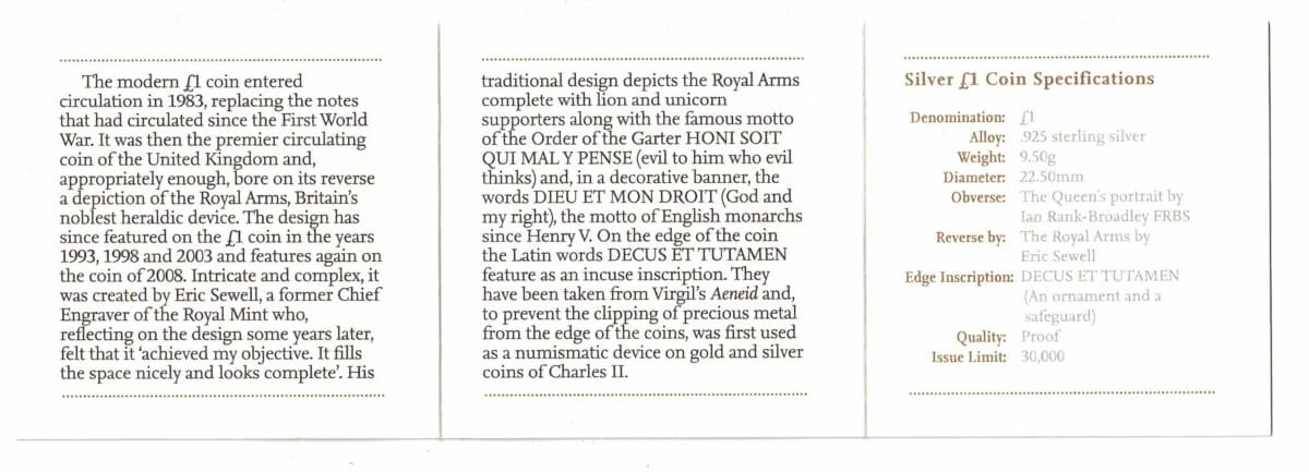 2008 One Pound Silver Proof Coin - Image 3