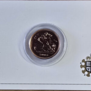 2009 Gold Half Sovereign coin featuring the fourth portrait of Queen Elizabeth II on the Obverse. St George and the dragon on the Reverse.