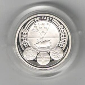 2010 One Pound Piedfort Silver Proof Belfast. This double thickness coin includes the original box and certificate. Ready for dispatch.