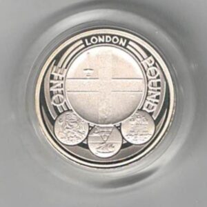 2010 One Pound Piedfort Silver Proof London. This double thickness coin includes the original box and certificate. Ready for dispatch.