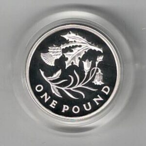 2014 One Pound Piedfort Silver Proof Scotland Floral. This double thickness coin includes the original box and certificate. Ready for dispatch.