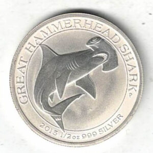 2015 Silver Australia Half Ounce Great Hammerhead Shark Coin . This coin contains half an ounce of fine silver. All of our silver coins are in stock.