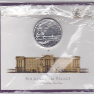 2015 Silver One Hundred Pounds Buckingham Palace. This coin contains two ounce of fine silver and is sealed by the royal mint.