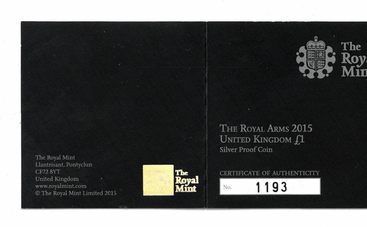 2015 One Pound Silver Proof 'A Heraldic Celebration' - Image 4