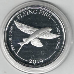 2019 Barbados Silver One Ounce Flying Fish Coin. The coin contains one ounce of 999 fine silver . All of our silver coins are in stock.