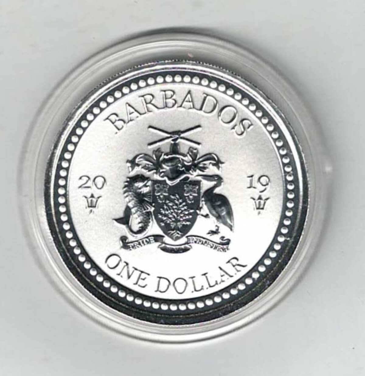 2019 Barbados Silver One Ounce Flying Fish Coin - Image 2