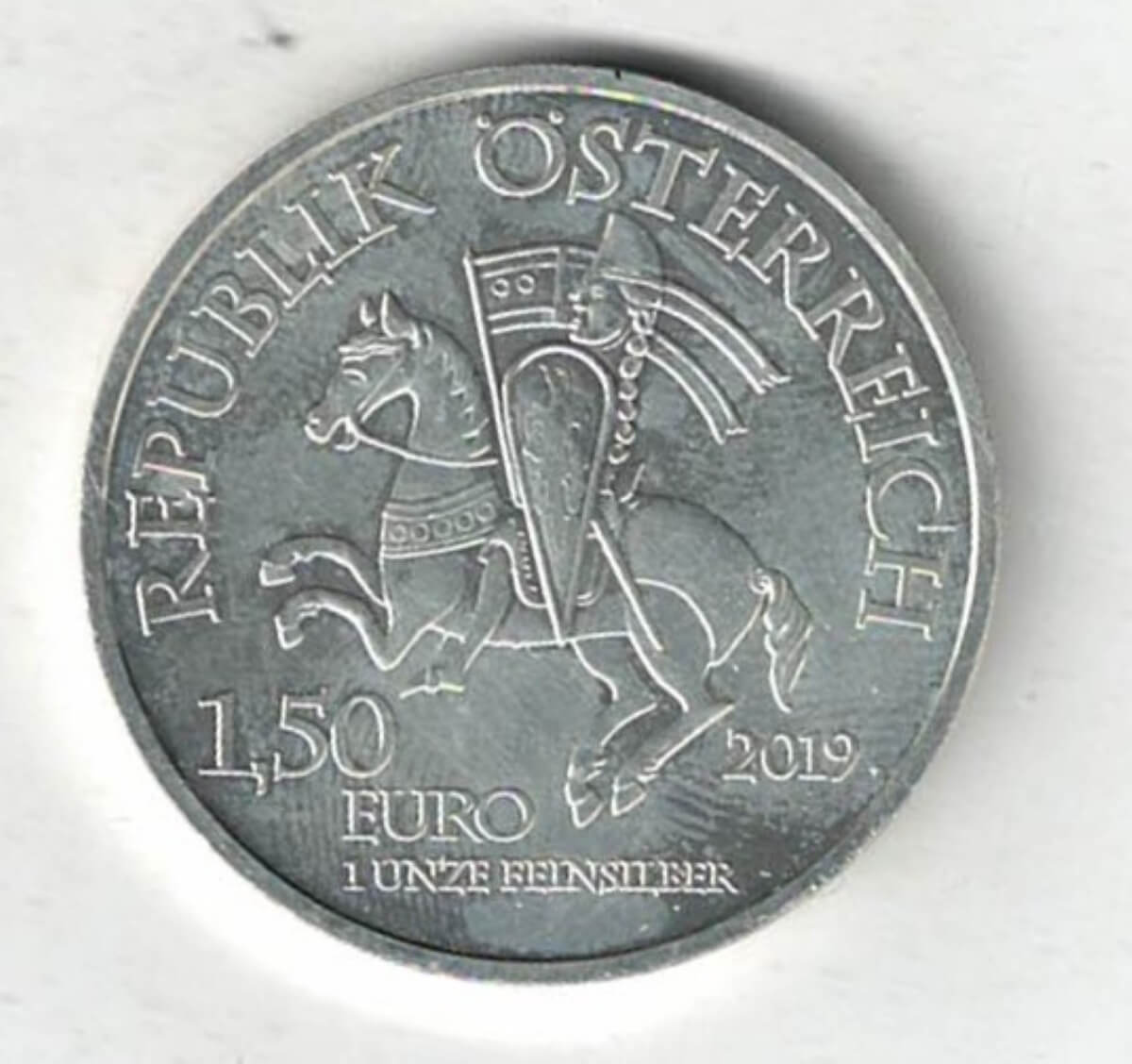 2019 Silver Austria One Ounce Robin Hood Coin - Image 2