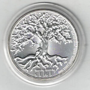2019 Silver Niue One Ounce Tree Of Life Coin. tree of life is on the reverse. This coin contains one ounce of 999 fine silver.